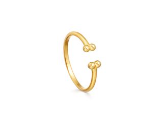 Missoma + Lucy Williams Gold Open Beaded Cuff Ring