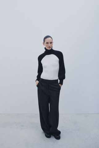 Zara + Turtleneck Sleeve Scarf