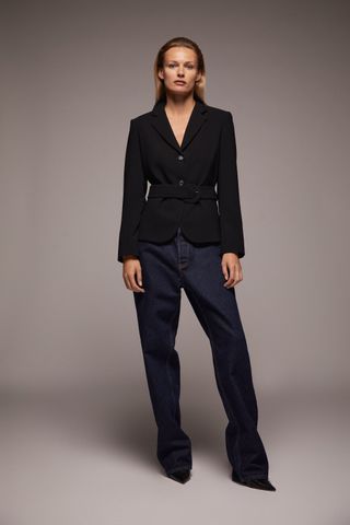 Zara + Belted Blazer