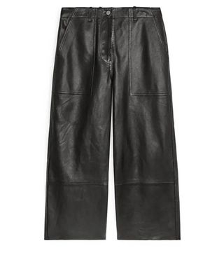 Arket + Cropped Leather Trousers