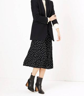 Marks & Spencer + Polka Dot A-Line Midi Skirt