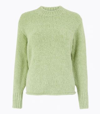 M&S + Textured Relaxed Fit Jumper