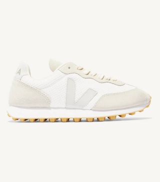 Veja + Rio Branco Leather-Trimmed Mesh and Suede Sneakers