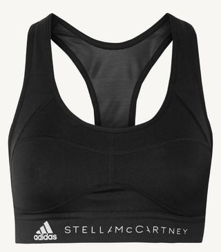 Adidas by Stella McCartney + Essentials Mesh-Paneled Climalite Sports Bra