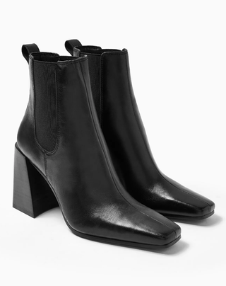 Topshop + Harbour Leather Black Chelsea Boots