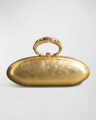 Alexis Bittar + Molten Metallic Ring Clutch Bag