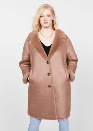 Violeta by Mango + Faux-Fur Lining Coat