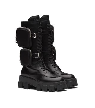 Prada + Monolith leather boots