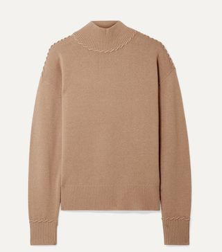 Theory + Whipstitched Cashmere Turtleneck Sweater