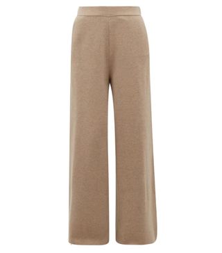 Jil Sander + Stretch-Knit Wool-Blend Wide-Leg Trousers
