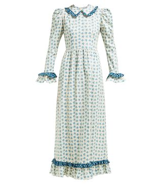 Betsheva + Ruffled Floral-Print Cotton Dress