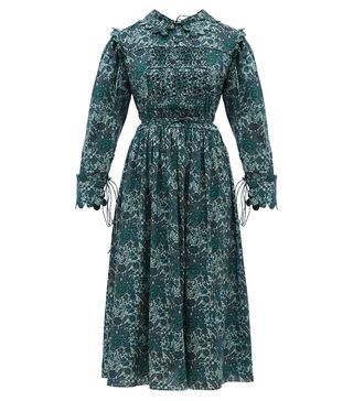 Horror Vacui + Marie-Louis Floral-Print Smocked Cotton Dress