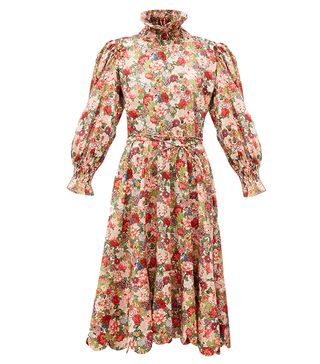 Horror Vacui + Collia Floral-Print Cotton Midi Dress