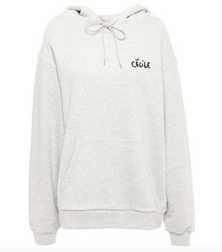 Etre Cecile + Aurelia Embroidered Printed French Cotton-Terry Hoodie