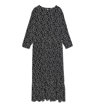 Zara + Polka Dot Print Midi Dress