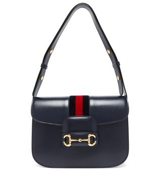 Gucci + 1955 Horsebit Saddle Leather Shoulder Bag