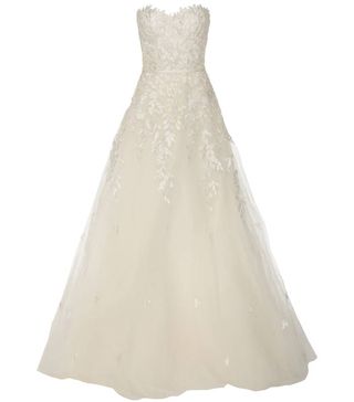 Mira Zwillinger + Charla Strapless Embroidered Silk Tulle Gown