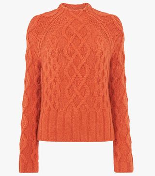 Whistles + Wool Blend Modern Cable Knit Jumper