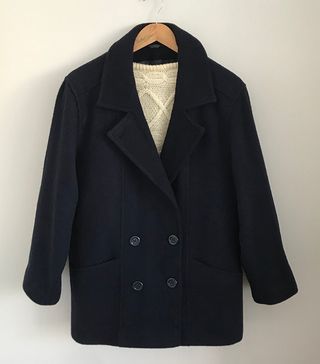 Vintage + Navy Wool Coat
