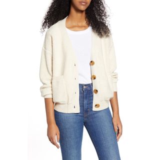 Moon River + V-Neck Button Up Cardigan