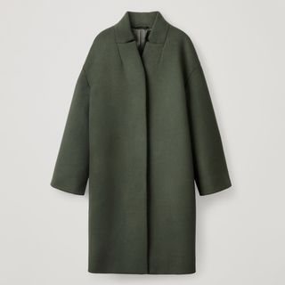 COS + Wool Coat With Stand Collar
