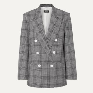 Isabel Marant + Deagen Double-Breasted Checked Blazer