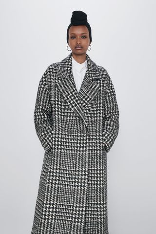 Zara + Plaid Coat