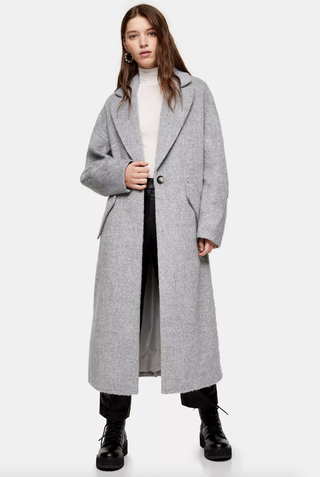 Topshop + Tall Grey Slouch Coat