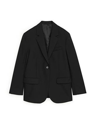 Arket + Oversized Wool Hopsack Blazer