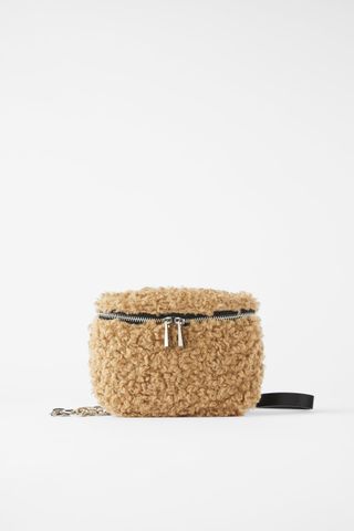 Zara + Faux Fur Crossbody Belt Bag
