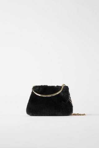 Zara + Faux Fur Mini Crossbody Bag