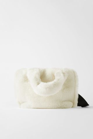 Zara + Faux Fur Shopper Bag