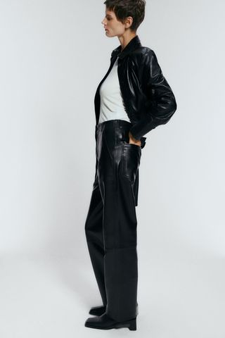 Zara + Leather Pants