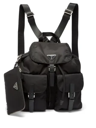 Prada + Medium Re-Nylon Backpack and Pouch