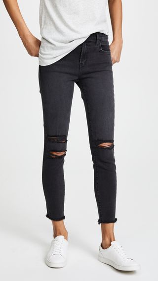 J Brand + Photo Ready Cropped Mid Rise Skinny Jeans