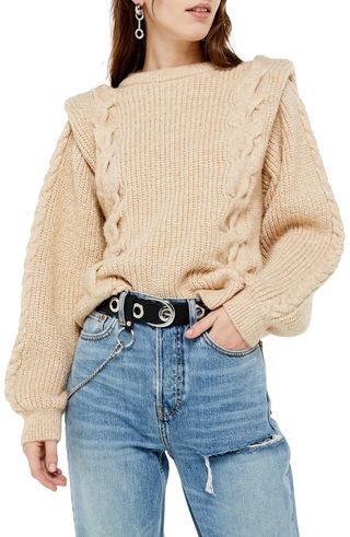 Topshop + Cable Knit Sweater