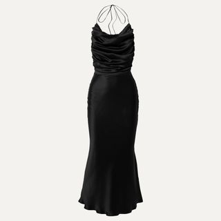Materiel + Open-Back Silk-Satin Dress