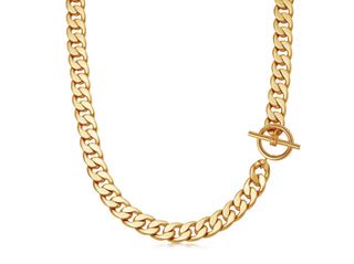 Missoma + Lucy Williams Gold T Bar Chunky Chain Necklace