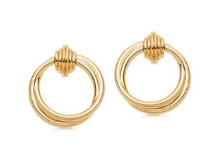 Missoma + Lucy Williams Gold Entwine Front Facing Hoops