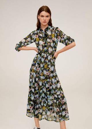 Mango + Midi Printed Dress