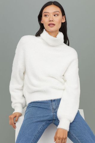 H&M + Fluffy Turtleneck Sweater