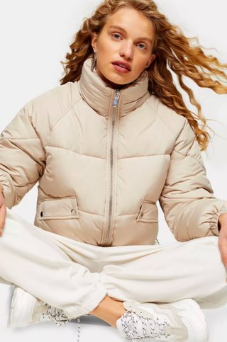 Topshop + Classic Cream Padded Puffer Jacket