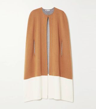 Johnstons of Elgin + Two-Tone Stretch-Cashmere Cape