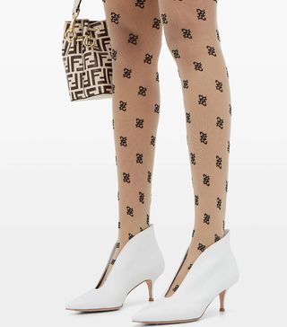 Fendi + Karligraphy FF-Embroidered Tights