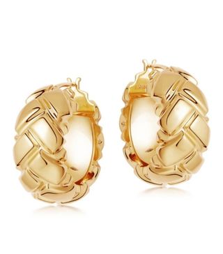 Missoma + Gold Chunky Waffle Hoops