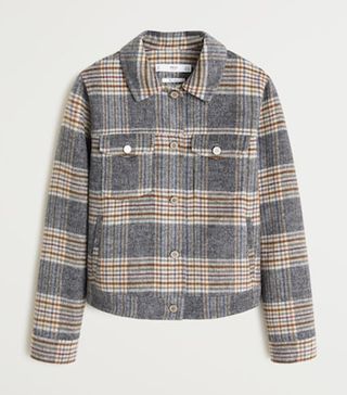 Mango + Checked Texture Jacket