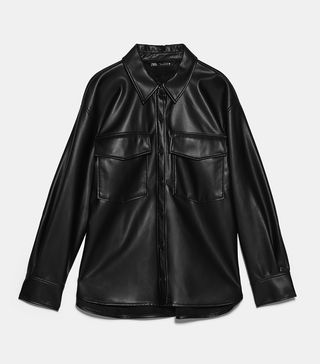 Zara + Leather Shirt