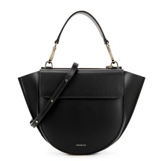 Wandler + Hortensia Mini Leather Top Handle Bag in Black