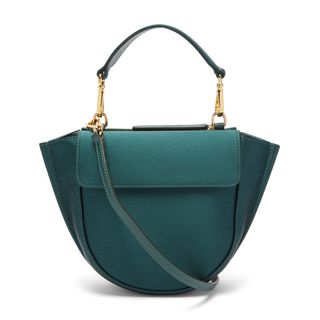Wandler + Hortensia Mini Satin Cross-Body Bag in Green