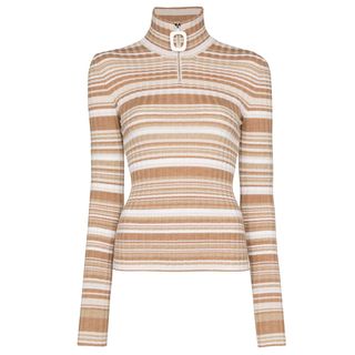 JW Anderson + Pleated Wool Half-Zip Jumper